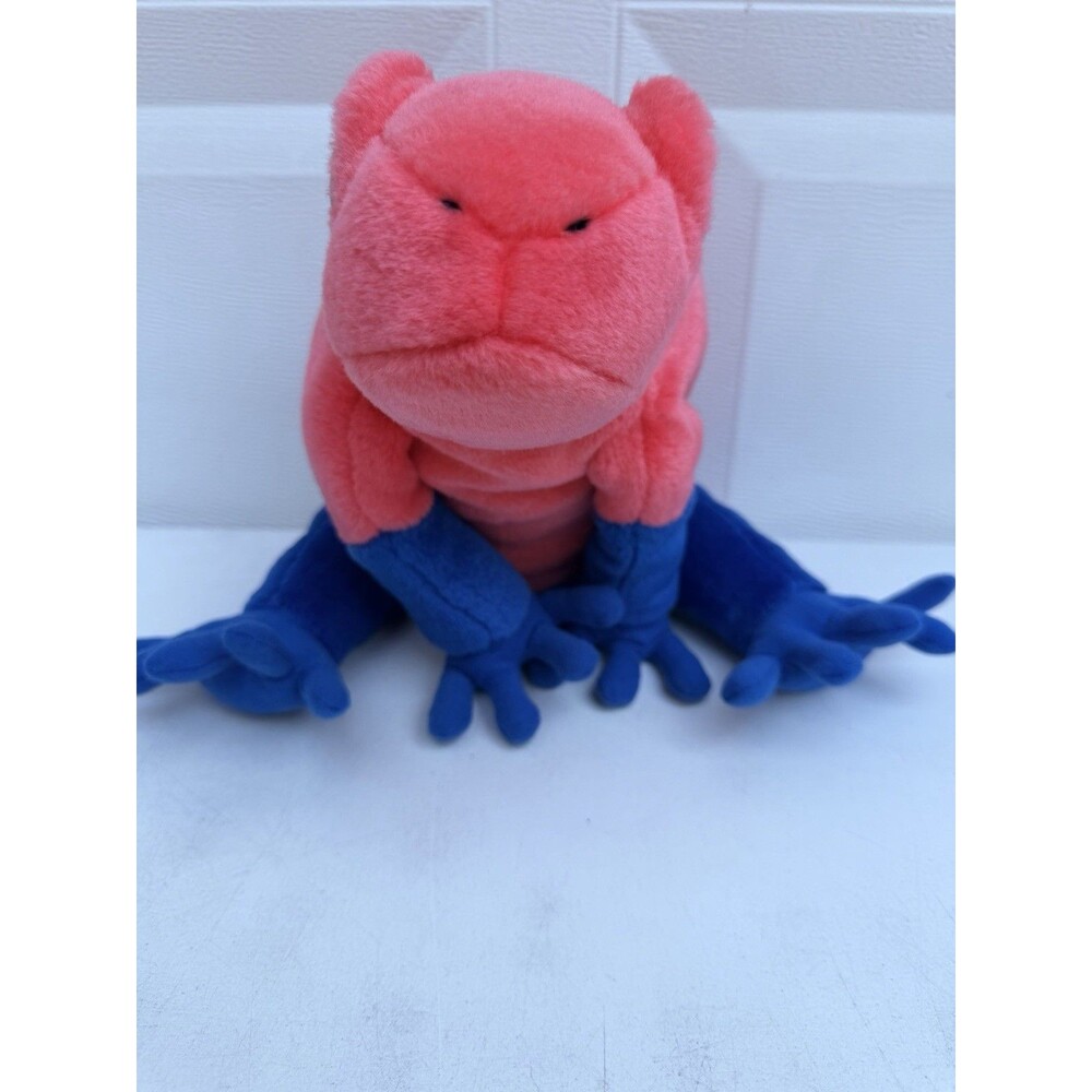 WILD REPUBLIC BIG EYED PINK & BLUE FROG Toad PLUSH TOY PRE P15 - Picture 2 of 12